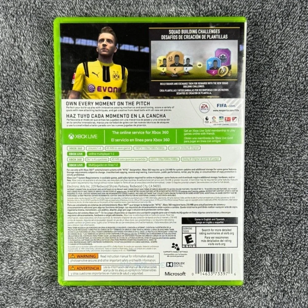 FIFA 17 EA Sports Microsoft Xbox 360 Soccer Video Game NTSC 014633733976